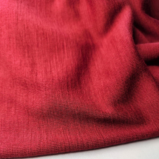 100% MERINO DZIANINA RIB METRAŻ 210 GSM - WINO 27