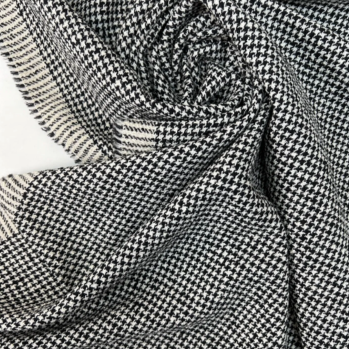 100% WOOL FABRIC WITH CASHMERE HERRINGBONE *FR 