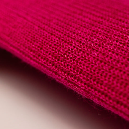 THICK RIB KNIT 100% MERINO WOOL RASPBERRY - limited offer (RL)