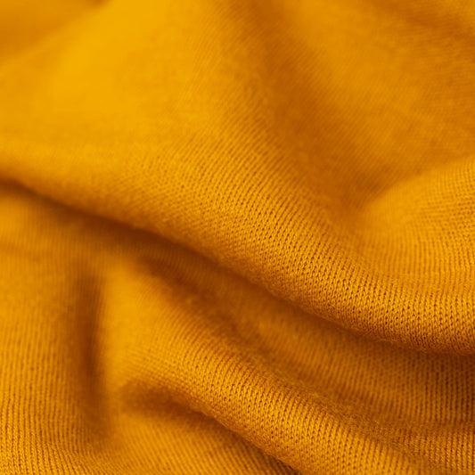 100% MERINO INTERLOCK MUSTARD