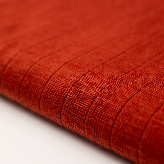 100% MERINO RIBBED KNIT BRICK 02
