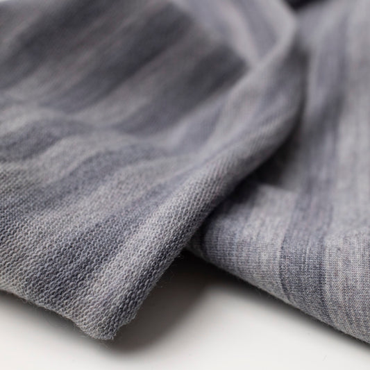 LOOP KNIT 100% MERINO STRIPED GREY (DWL)